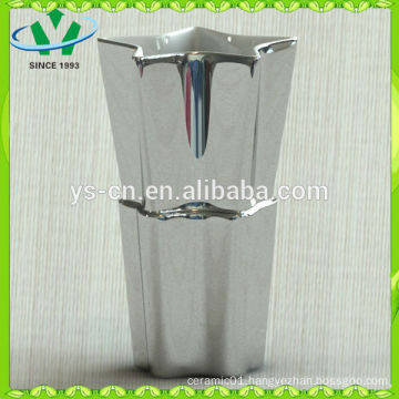 Hot selling made in china silver ceramic vases wholesale